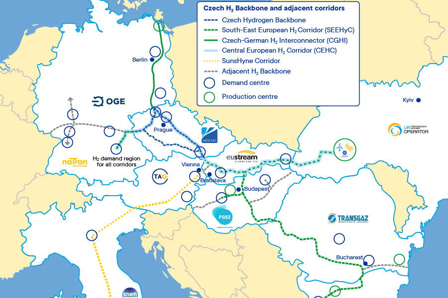 Česko-německé a středoevropské vodíkové koridory znovu potvrzeny jako projekty společného zájmu EU